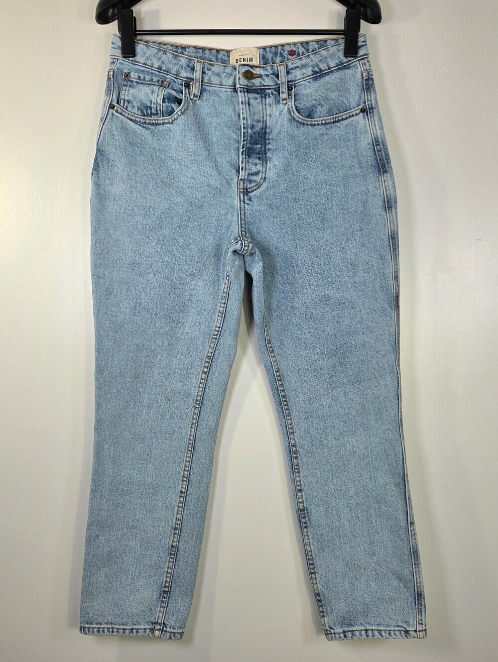 SÉZANE BRUT SEXY HIGH RISE STRAIGHT LEG WASHED DENIM.